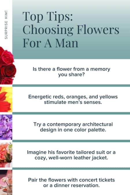 Top tips for choosing flowers for men